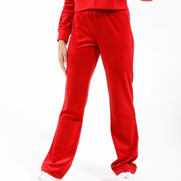 Juicy Couture OG Bling Velour Red Rhinestone Tracksuit PANTS ONLY  NWT - Picture 3 of 4